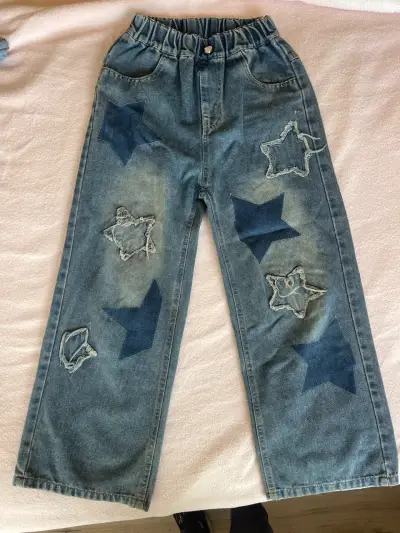 Jeans rayados celeste claro - miniatura 3
