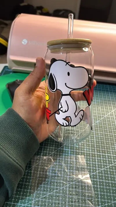 Vaso Personalizado con tapa de bambú decorativo - miniatura 5