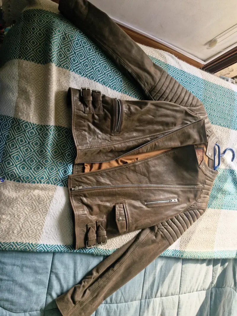 Chaqueta de cuero marrón - 2