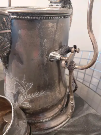 Antiguo samovar de metal - miniatura 4