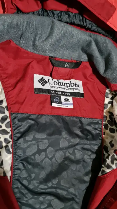 Chaqueta impermeable Columbia roja - miniatura 3