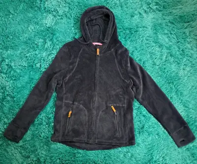 Chaqueta polar con capucha azul marino - miniatura 1