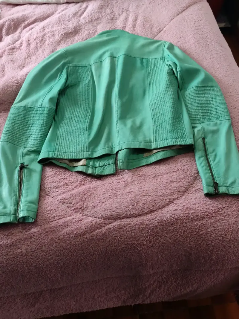 Chaqueta verde menta mujer - 3