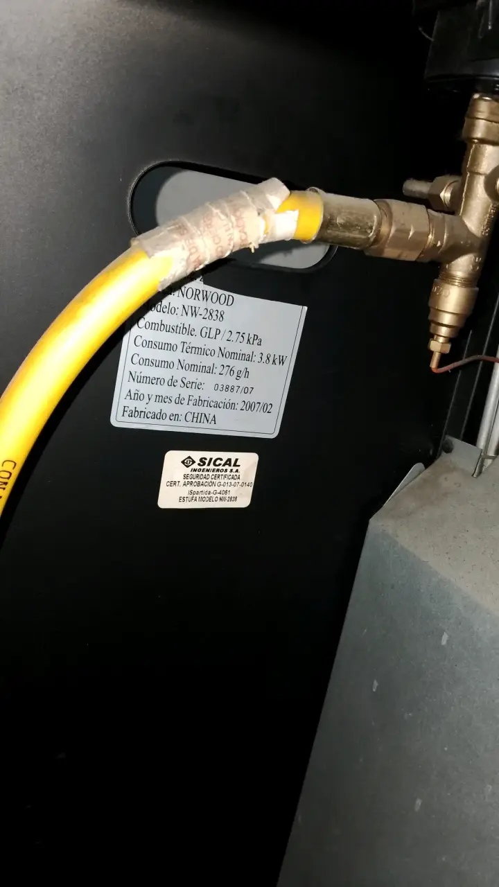 Estufa a gas Norwood negra - 4