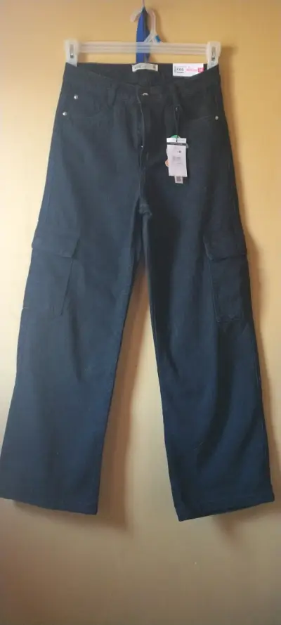 Pantalones negros anchos para niña - miniatura 1
