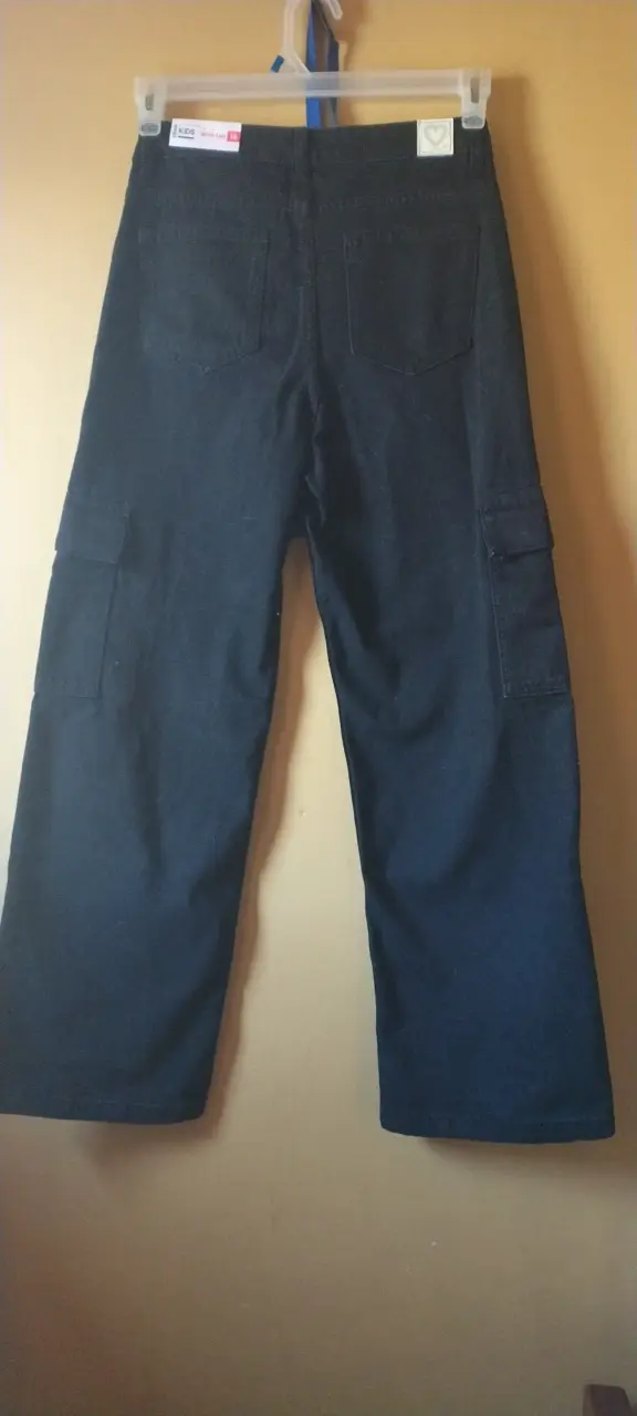 Pantalones negros anchos para niña - 2