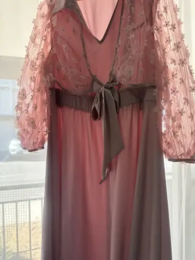 Vestido rosa palo - miniatura 1