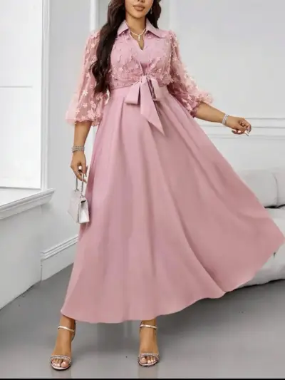 Vestido rosa palo - miniatura 3