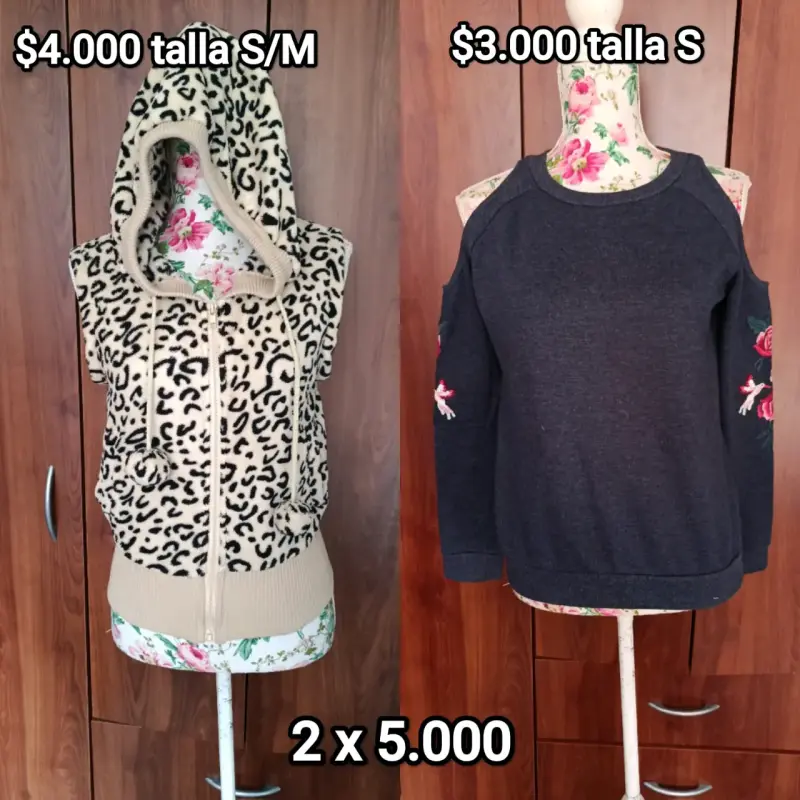 Chaleco con capucha animal print