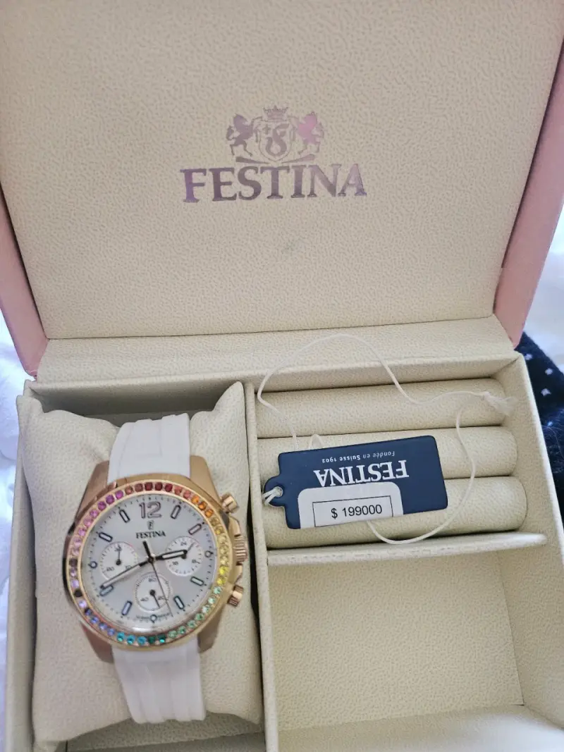 Reloj Festina oro rosa con estuche - 1