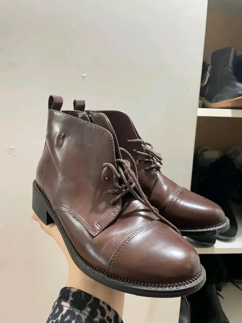 Botin de cuero marrón,excelente calidad talla 38 - 3