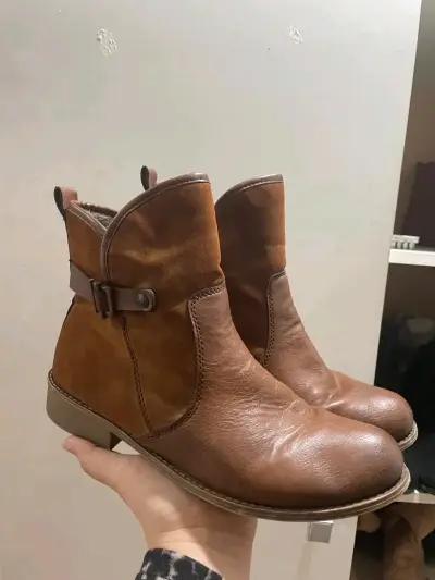 Botines de cuero marrón - miniatura 2