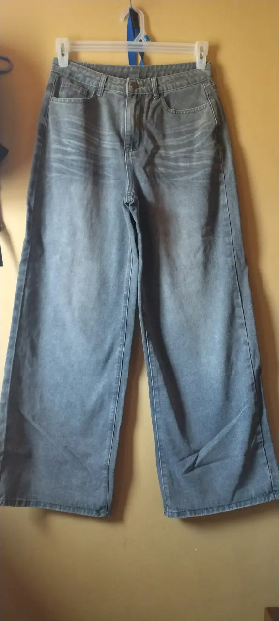 Jeans grises anchos unisex - 1