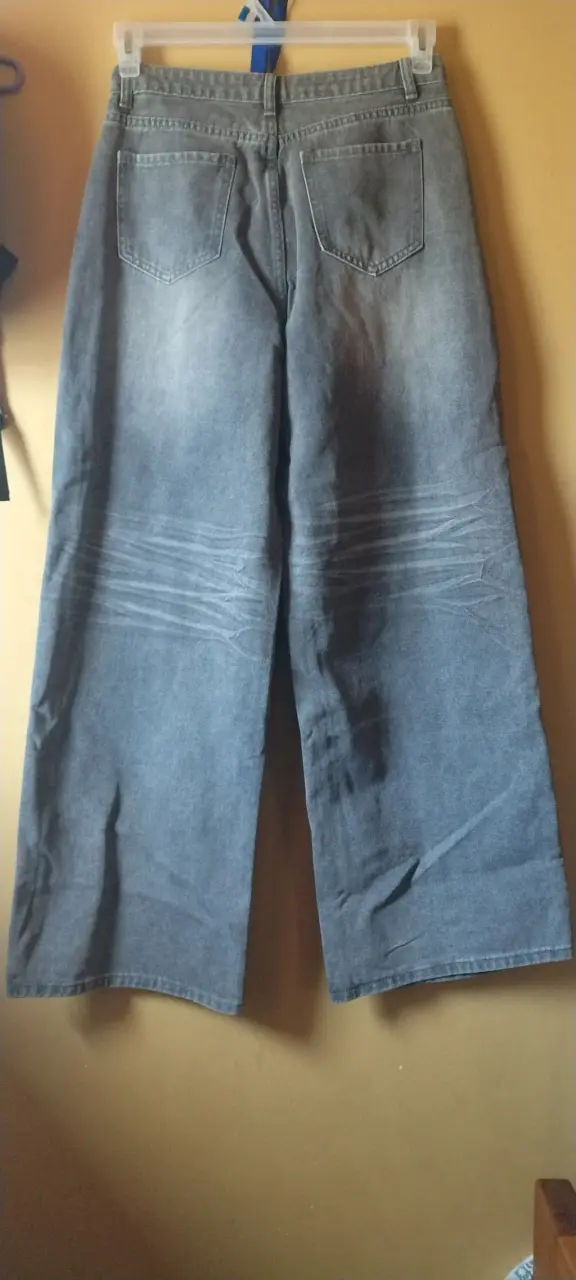 Jeans grises anchos unisex - 2