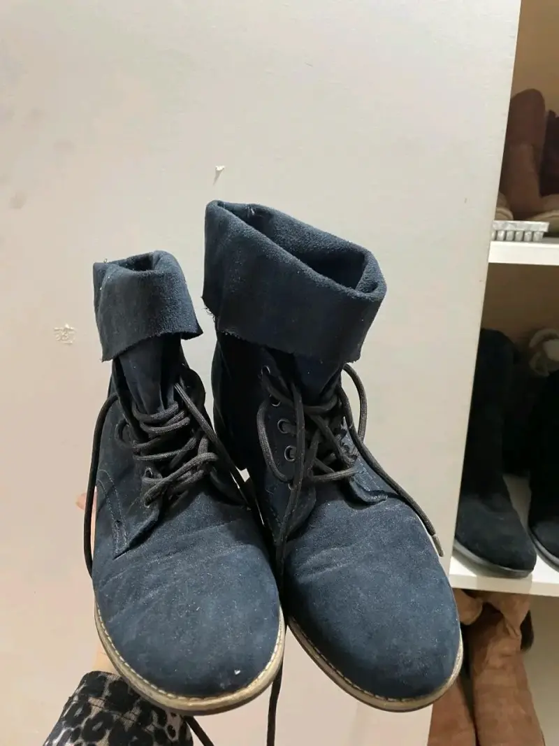 Botines de gamuza azul - 2