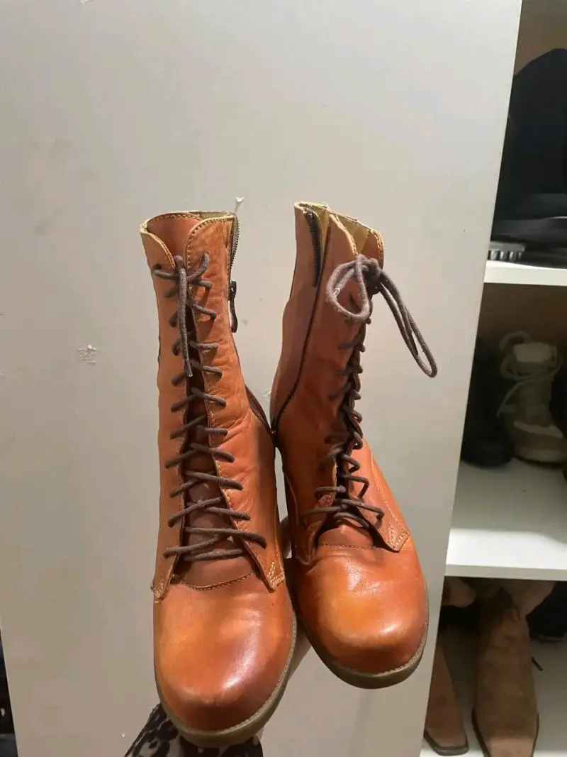 Botines naranjas con plataforma - 2