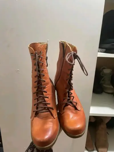 Botines naranjas con plataforma - miniatura 2