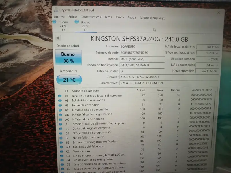 Disco SSD HyperX Fury 240GB - 2
