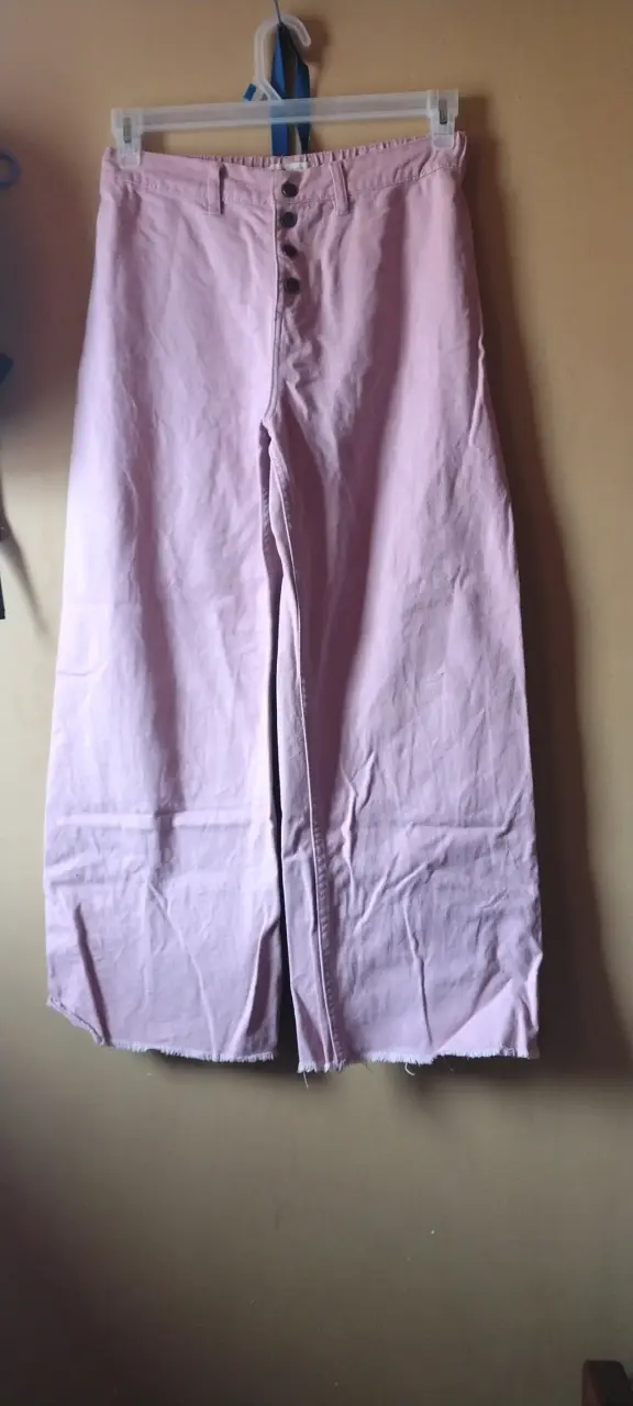 Pantalones anchos rosados - 1