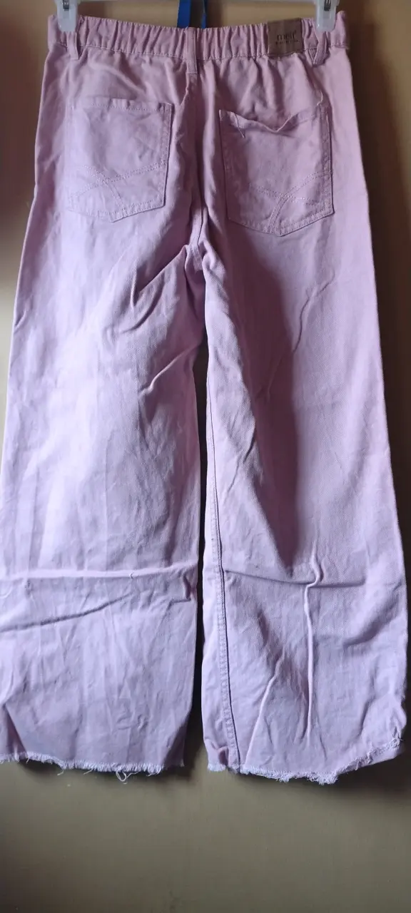 Pantalones anchos rosados - 2