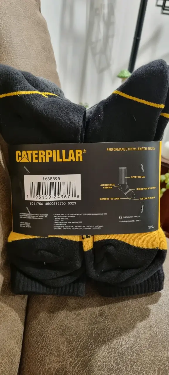 PACK Calcetines Caterpillar negro y amarillo - 1