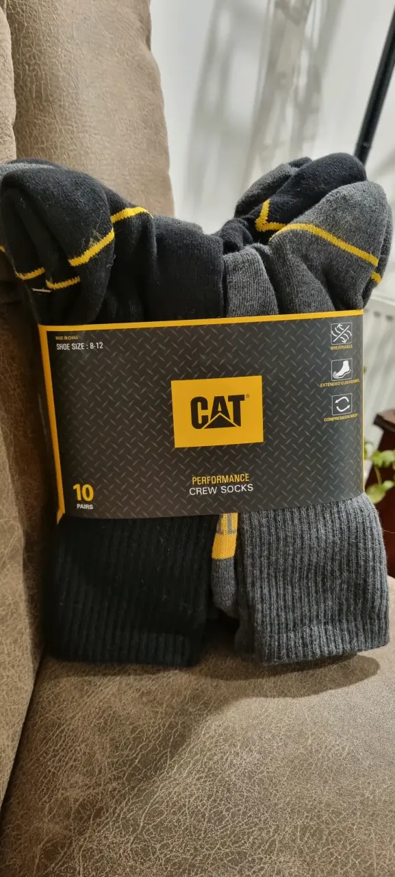 PACK Calcetines Caterpillar negro y amarillo - 3