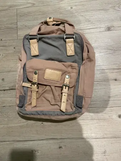 Mochila de tela bicolor - miniatura 1