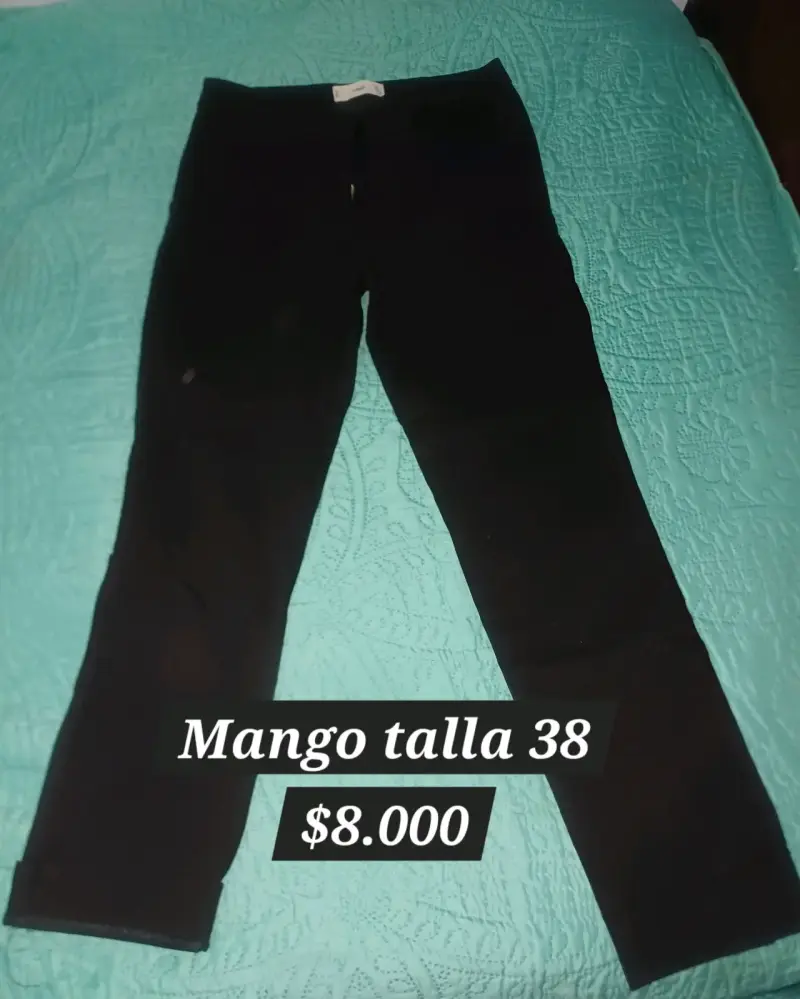 Pantalón tipo cuerina negro - 2