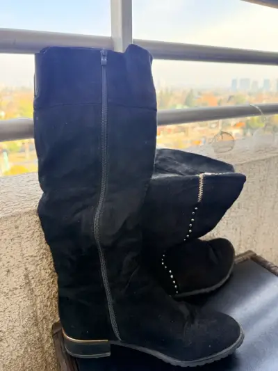 Botas Largas Vía Uno Negras Talla 38🖤 - miniatura 1