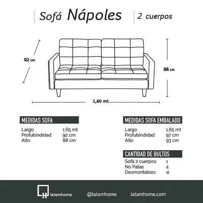 Sofá Nápoles - miniatura 2