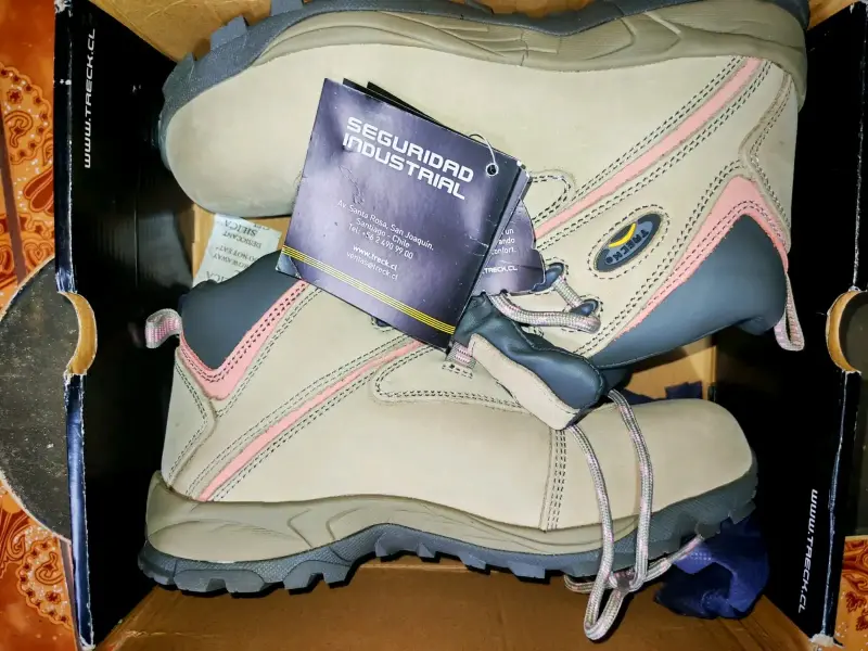 Botas trekking beige de seguridad botín - 5