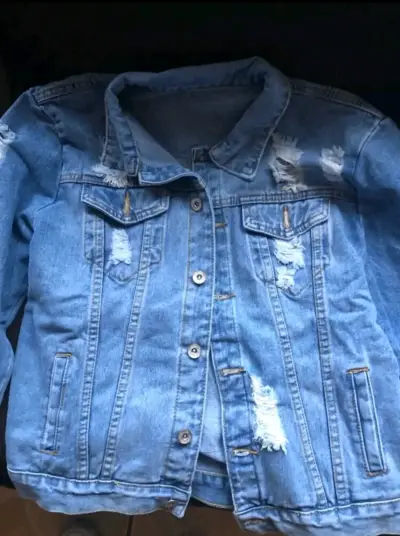 Chaqueta de mezclilla desgastada talla XS - miniatura 2