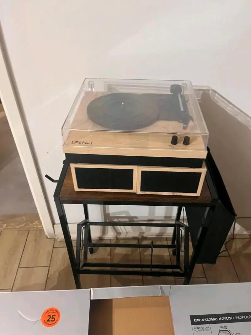 Tocadiscos LP&No.1 madera - 2