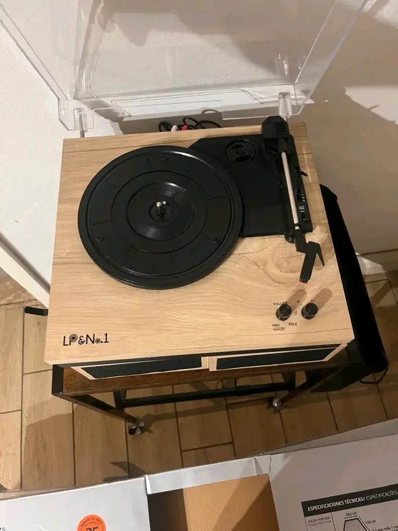 Tocadiscos LP&No.1 madera - 3