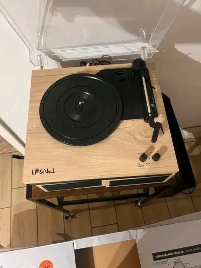 Tocadiscos LP&No.1 madera - miniatura 3