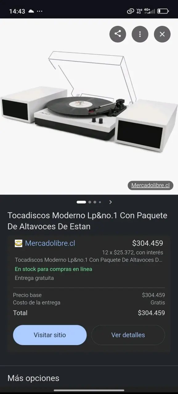 Tocadiscos LP&No.1 madera - 4