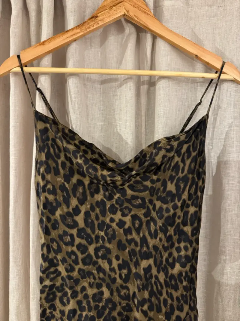 Vestido lencero cuello bote Zara XS - 2