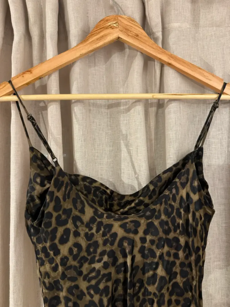 Vestido lencero cuello bote Zara XS - 3