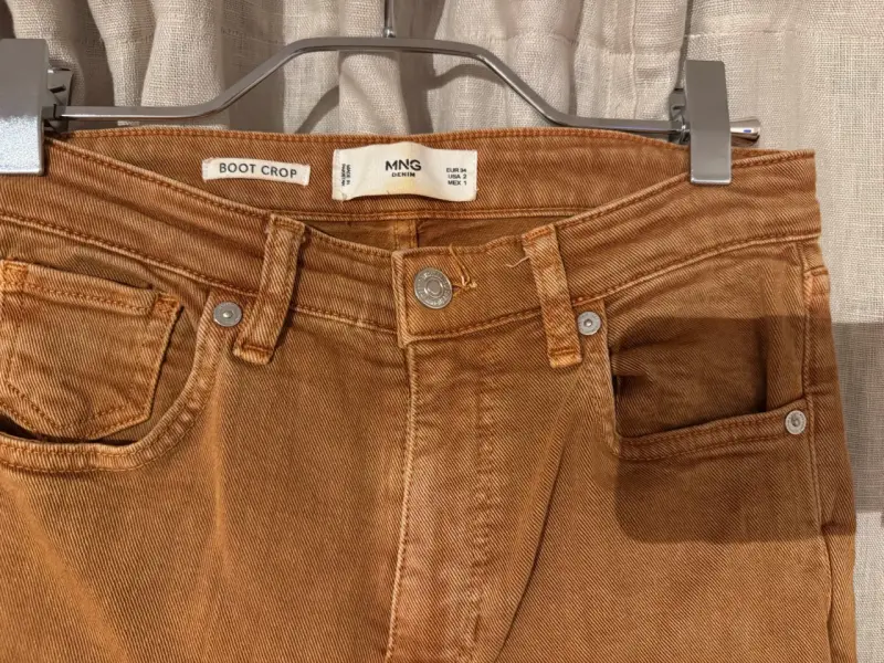 Jeans Mango talla 34 café - 2