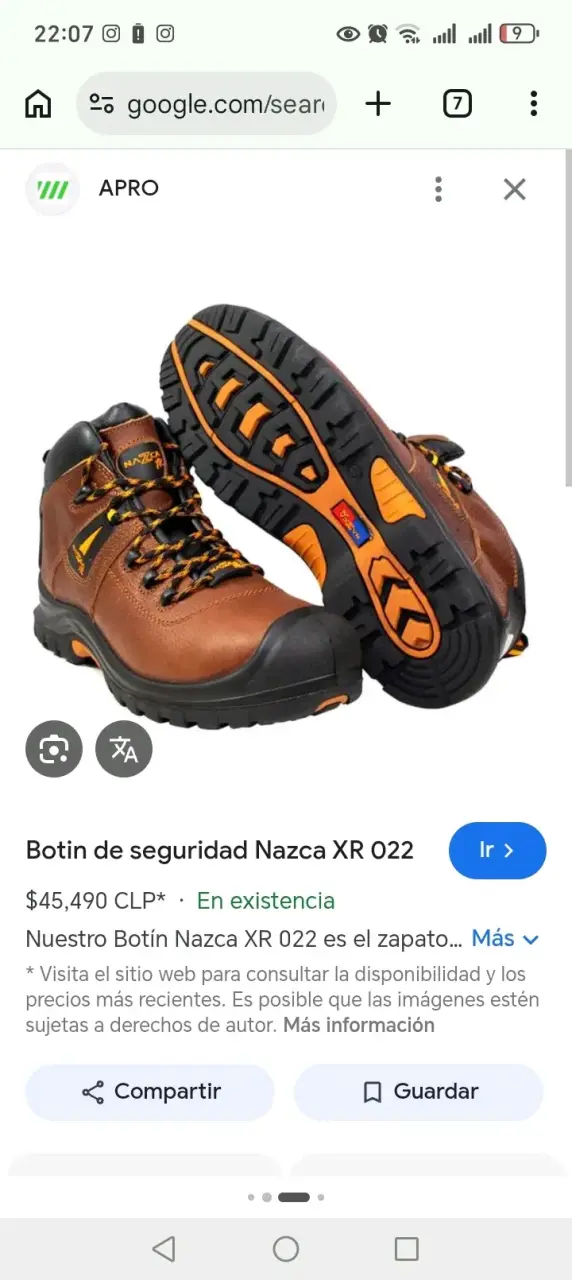 Zapato de seguridad marrón Nazzca XR - 3