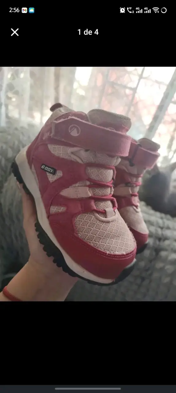Botas de senderismo rosadas para niña - 1