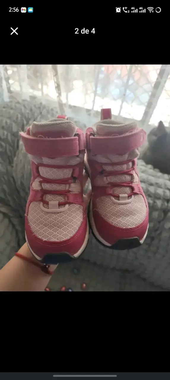 Botas de senderismo rosadas para niña - 4