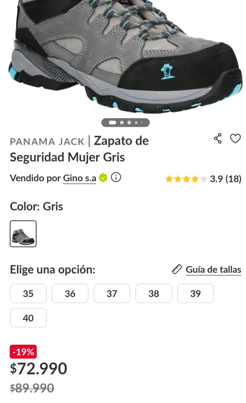 ZAPATO SEGURIDAD MUJER PANAMA JACK - 4