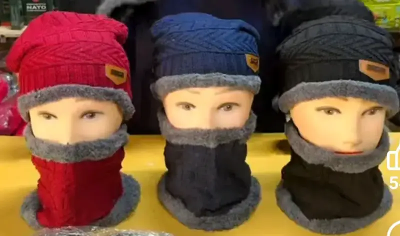 Set de gorro con cuello abrigadores