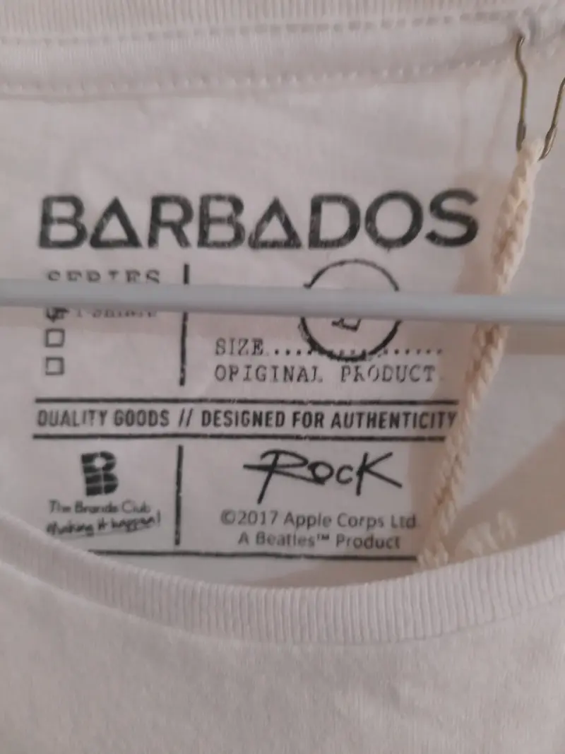 Polera blanca The Beatles barbados - 3