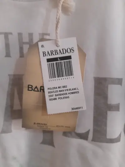 Polera blanca The Beatles barbados - miniatura 4