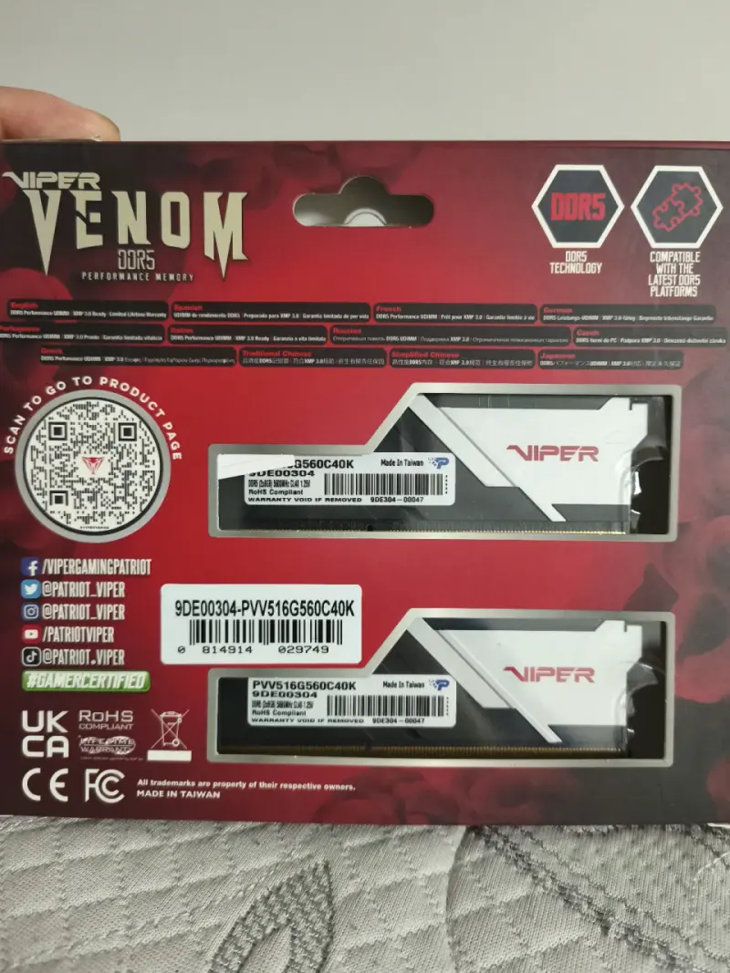 KIT RAM 16GB(2X8GB) Viper Venom DDR5 - 1