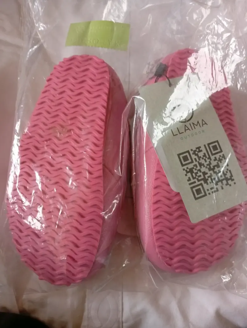 Pantufla infantil acolchada rosada - 3