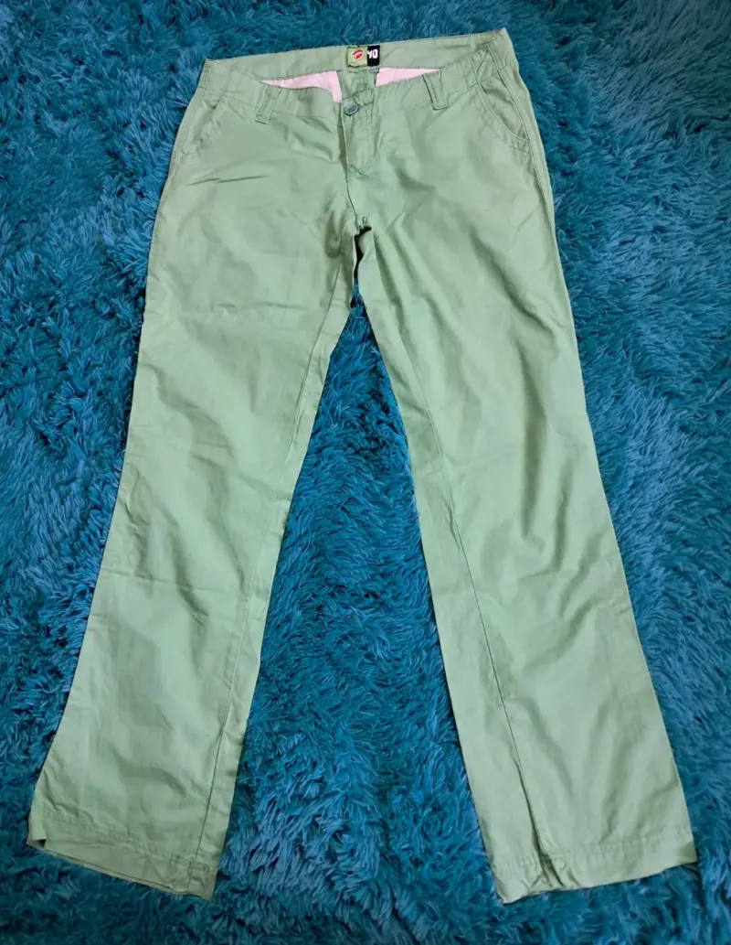 Pantalones verde claro para mujer - 2