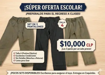 Set de 3 pantalones niños talla 4 - miniatura 1
